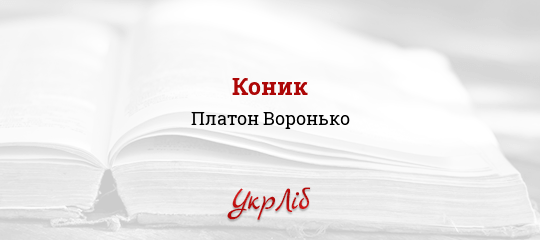Коник - Воронько Платон
